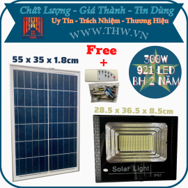 |THW| Đèn năng lượng mặt trời cao cấp 300W 921LED chuẩn chất lượng